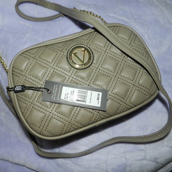 Vera New York Handbags - Vegan Leather Marina Crossbody Mini Bag from Vera New York in  Mushroom NEW/NWT